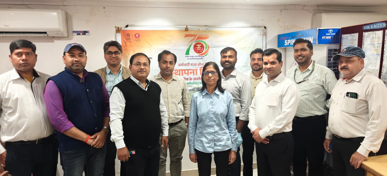 कर्मचारी राज्य बीमा निगम के 75वें स्थापना दिवस के उपलक्ष्य में दिनांक 02.03.2026 को उप क्षेत्रीय कार्यालय, लखनऊ द्वारा Sunny Toyota, Transport Nagar, Lucknow परिसर में जागरूकता एवं चिकित्सा शिविर का आयोजन किया गया।