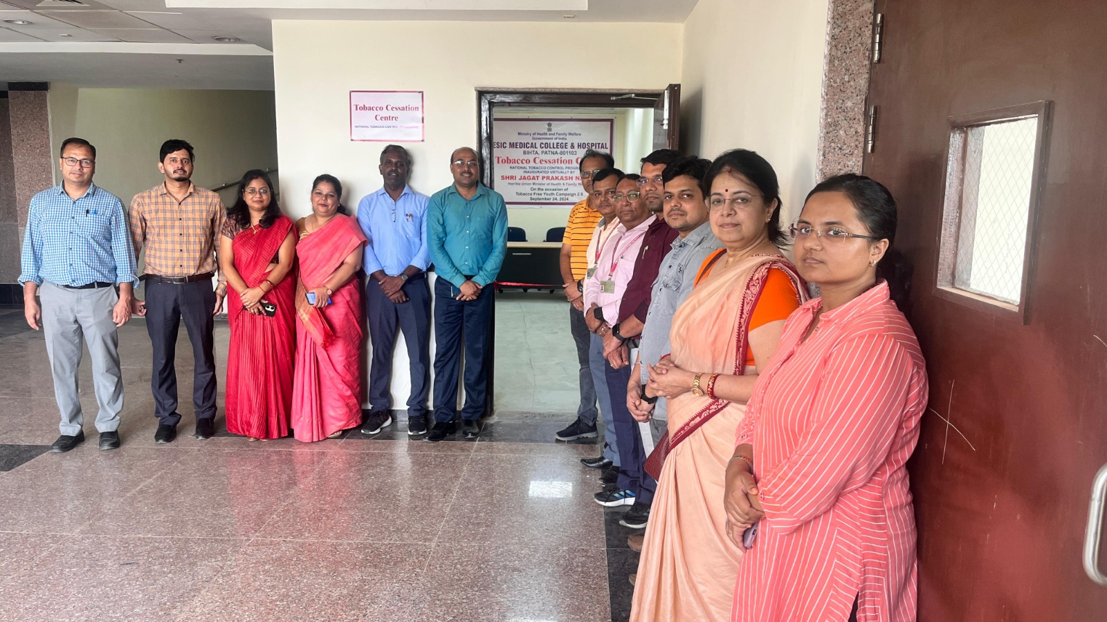 A Tobacco Consumption Prohibition Centre was inaugurated at ESIC Hospital and Medical College, Bihta, Patna on 24.09.2024