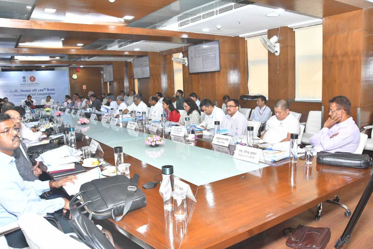 Dr. Mansukh Mandaviya, Minister for Labour  Employment and Youth Affairs  Sports, Govt. of India chaired the 194th meeting of the ESI Corporation at ESIC Hqrs, New Delhi.