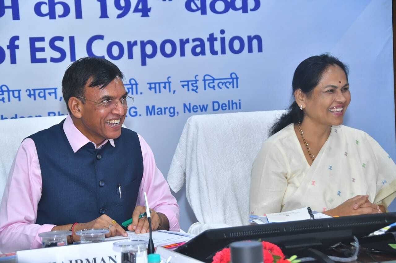 Dr. Mansukh Mandaviya, Minister for Labour  Employment and Youth Affairs  Sports, Govt. of India chaired the 194th meeting of the ESI Corporation at ESIC Hqrs, New Delhi.